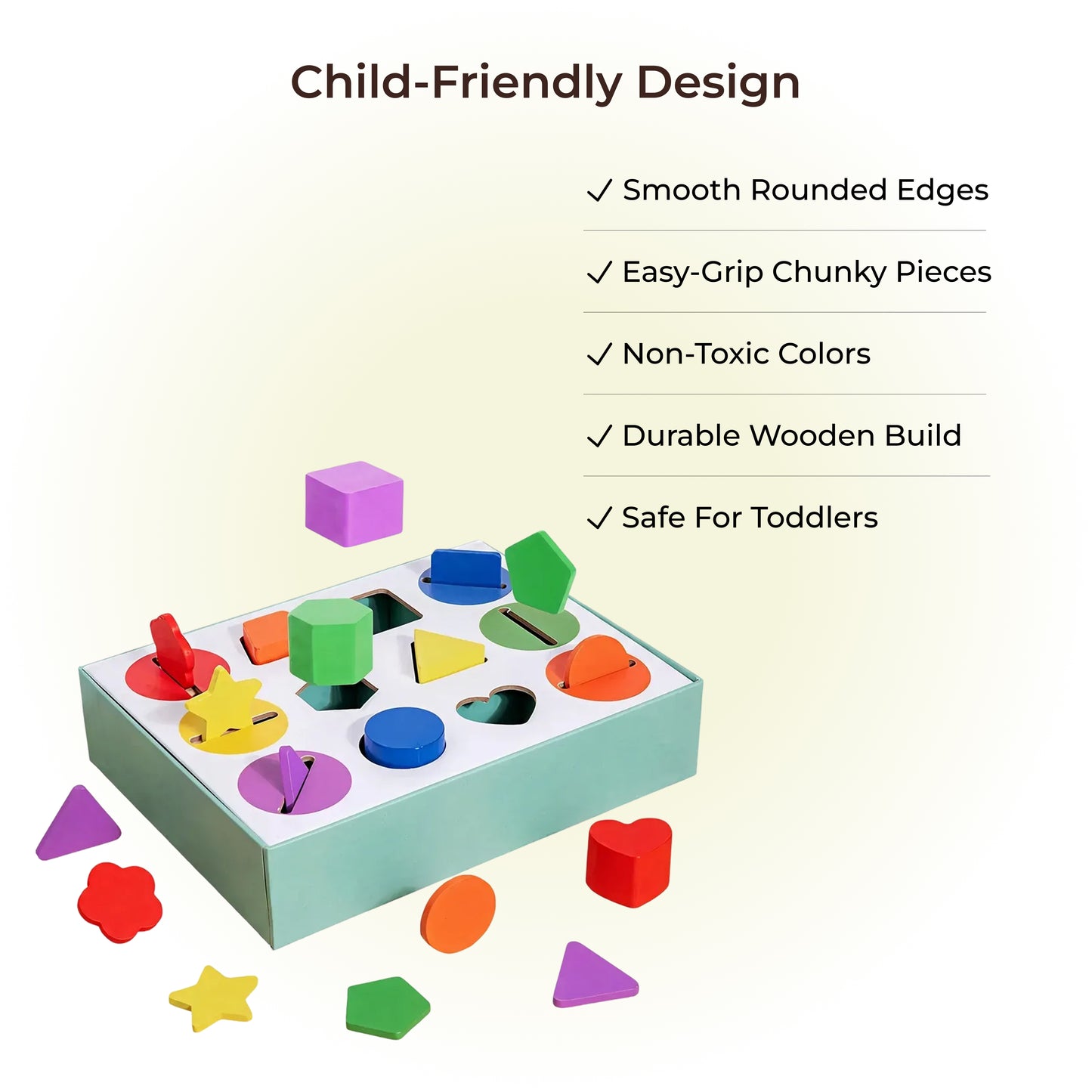 12-Hole Color Sorting Box – Shape & Color Sorting Toy for Toddlers