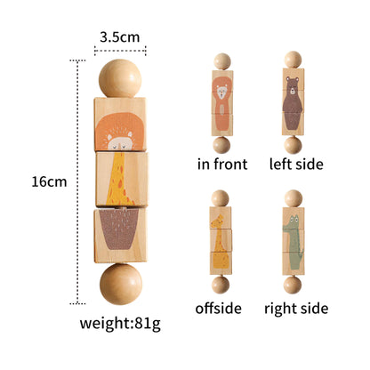 Wooden Rotating Animal Puzzle