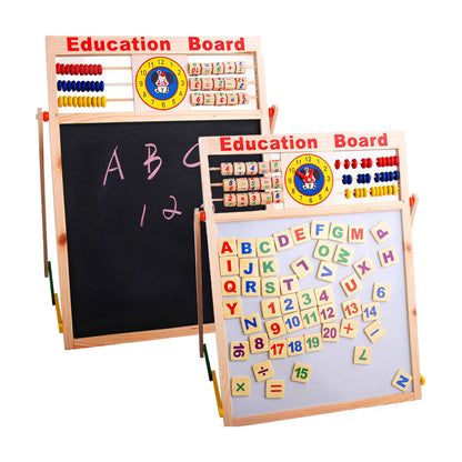 Wooden Educational Board – 5-in-1 Montessori Learning Toy for Kids