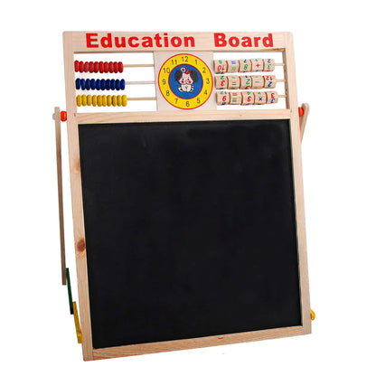 Wooden Educational Board – 5-in-1 Montessori Learning Toy for Kids